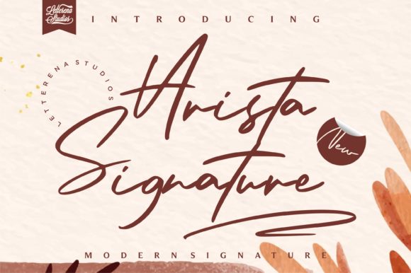 Arista Signature: A Handwritten Font for Elegant Craft Projects