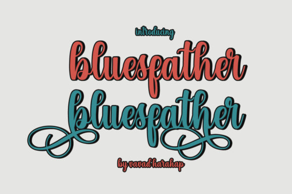 Bluefather: A Vintage Script Font for Editorial Design