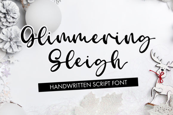 Glimmering Sleigh: Elevate Campaign Visuals With This Elegant Handwritten Typeface