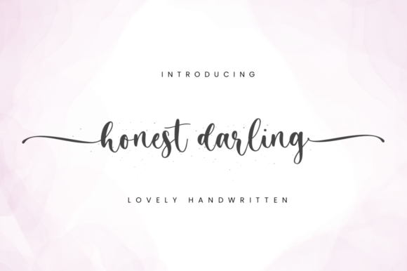 Honest Darling: A Romantic Script Font for Handmade Brands