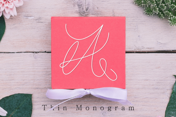 Thin Monogram: A Delicate Script for Elegant Handmade Branding